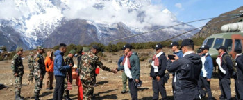 नेपाली सेनाको हिमाल सफाइ टोली नाम्चेबाट अघि बढ्यो